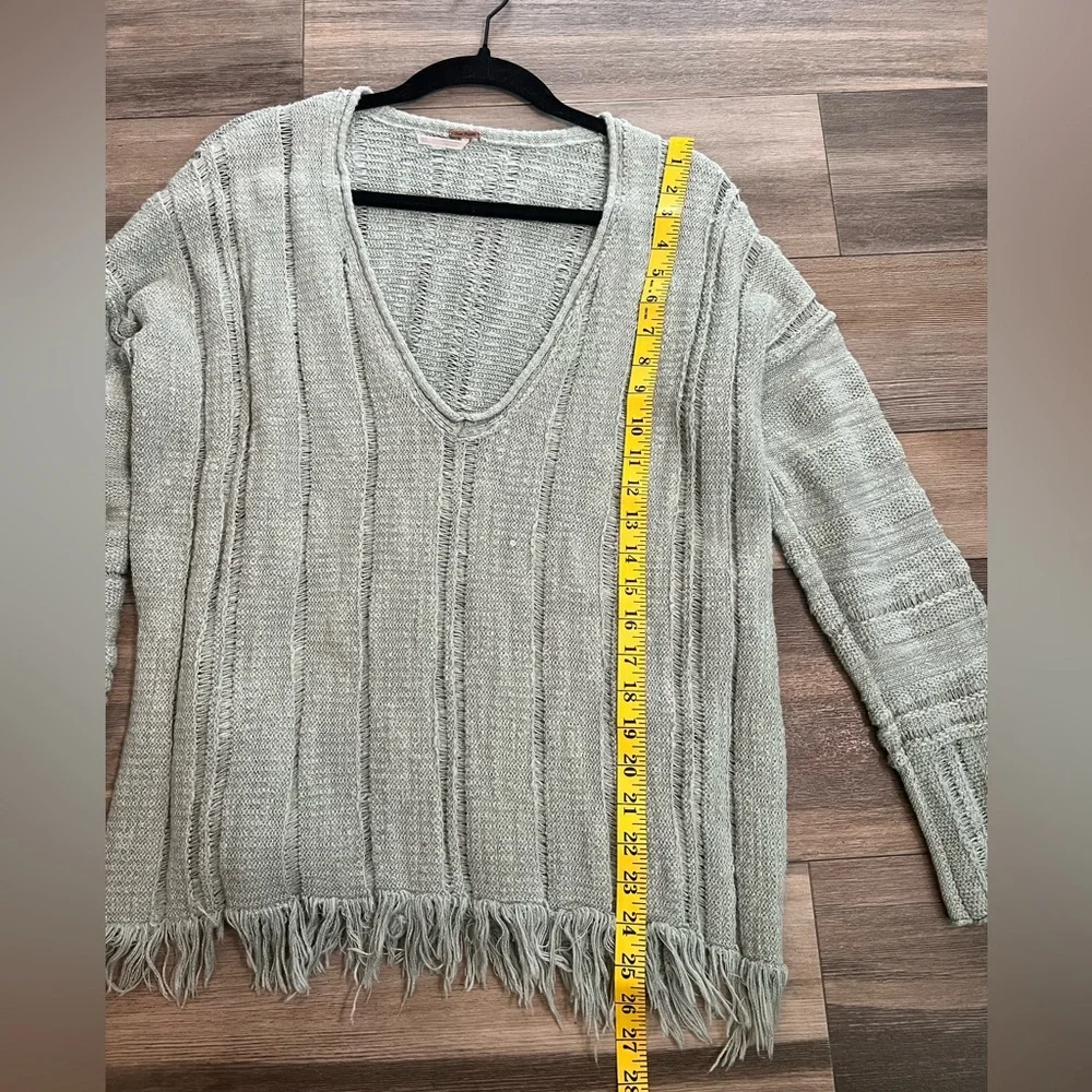 NWT Free‎ People Fringe Trim Sweater- XS